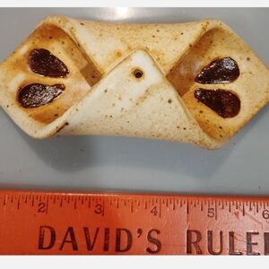 Handmade Ceramic Aquarium Tunnel in Cream with Brown Decor